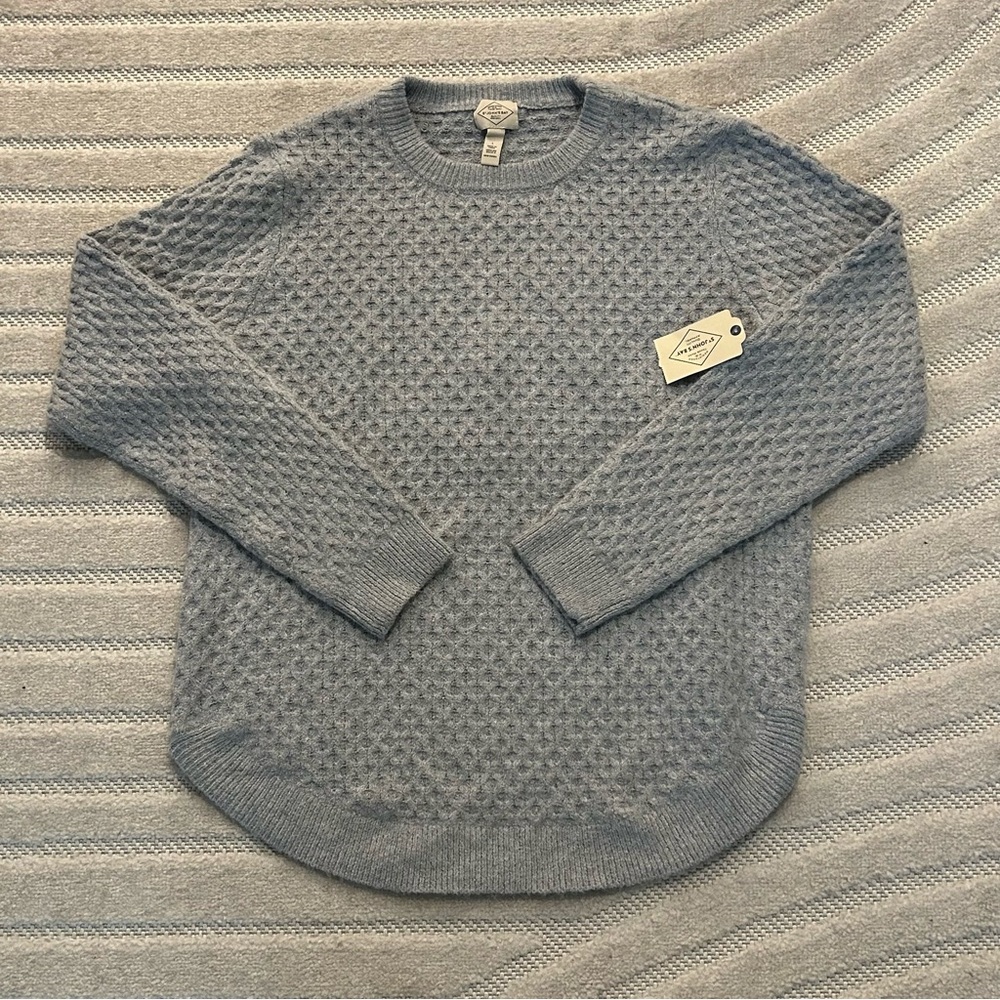 NWT St. John's Bay Waffle Knit Crewneck Long Sleeve Pullover Sweater - L